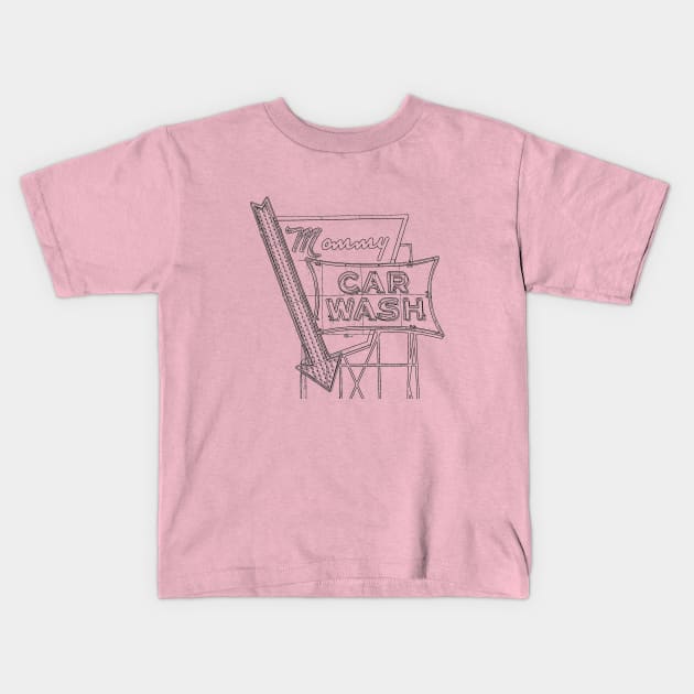 Mommy Car Wash Kids T-Shirt by tape